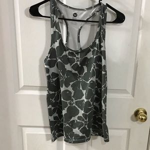 Roxy Racerback Tank Size M Floral Gray